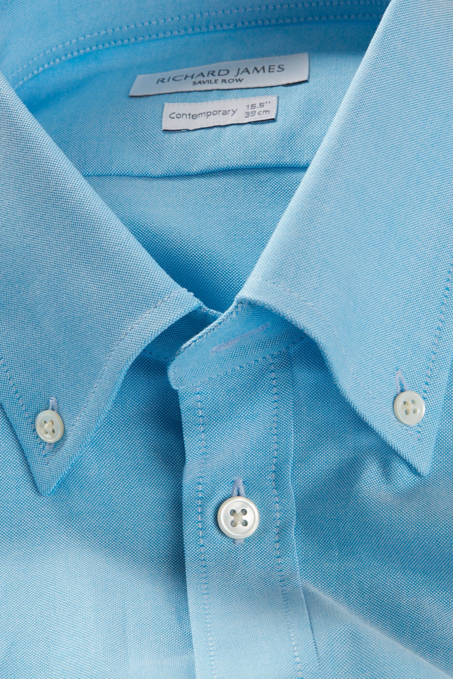 Button-Down Shirt – Aqua Cotton Oxford - Image 2