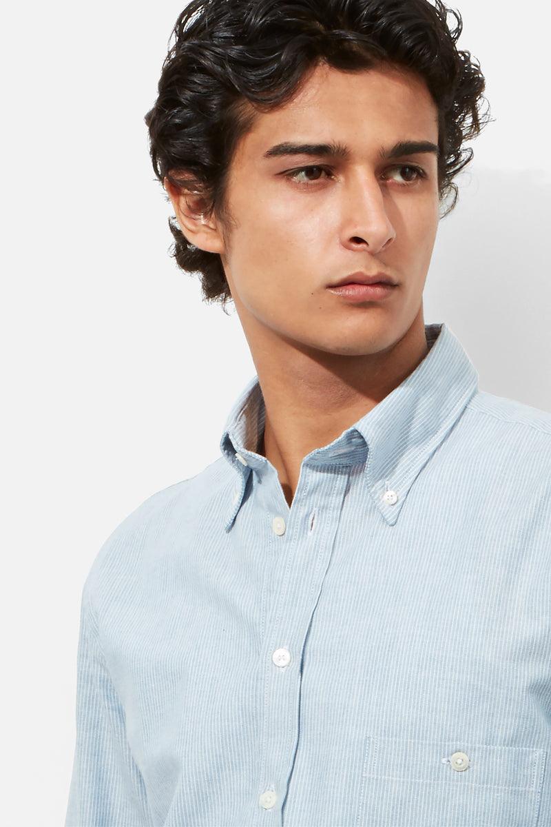 Button-Down Shirt - Sky Soft Stripe - Image 3