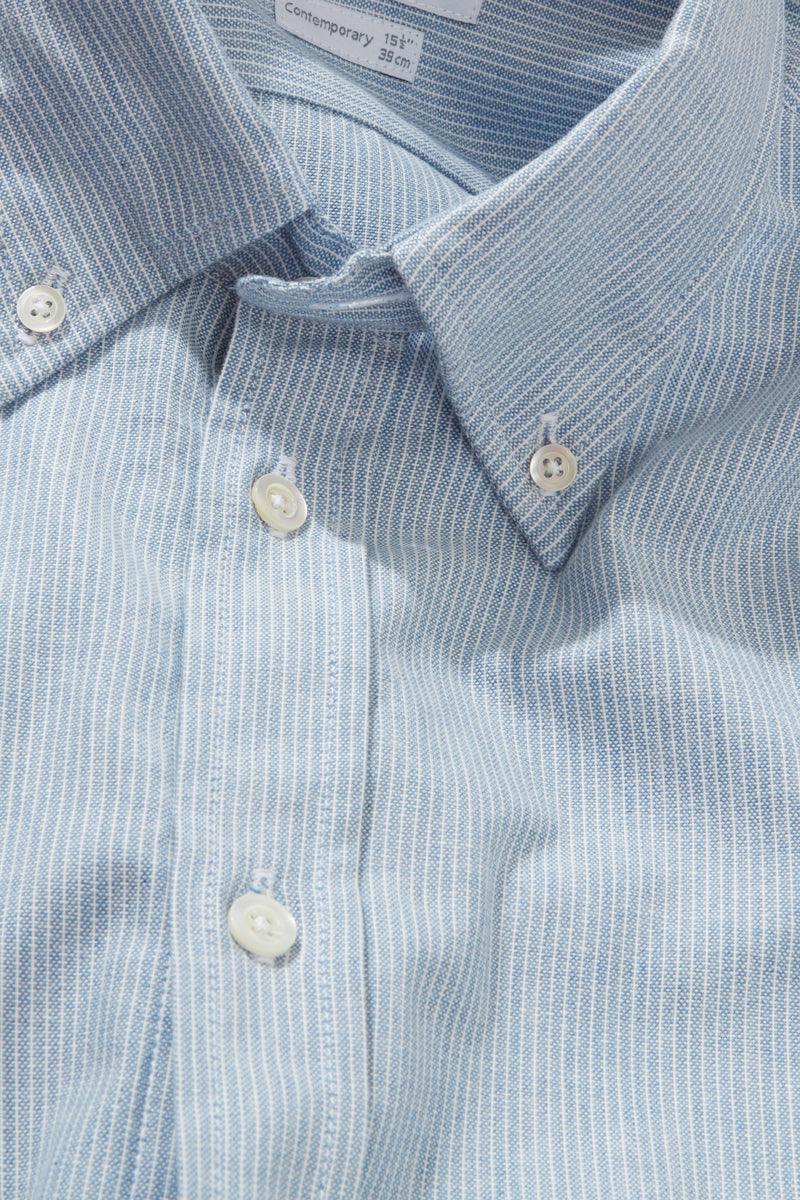 Button-Down Shirt - Sky Soft Stripe - Image 4