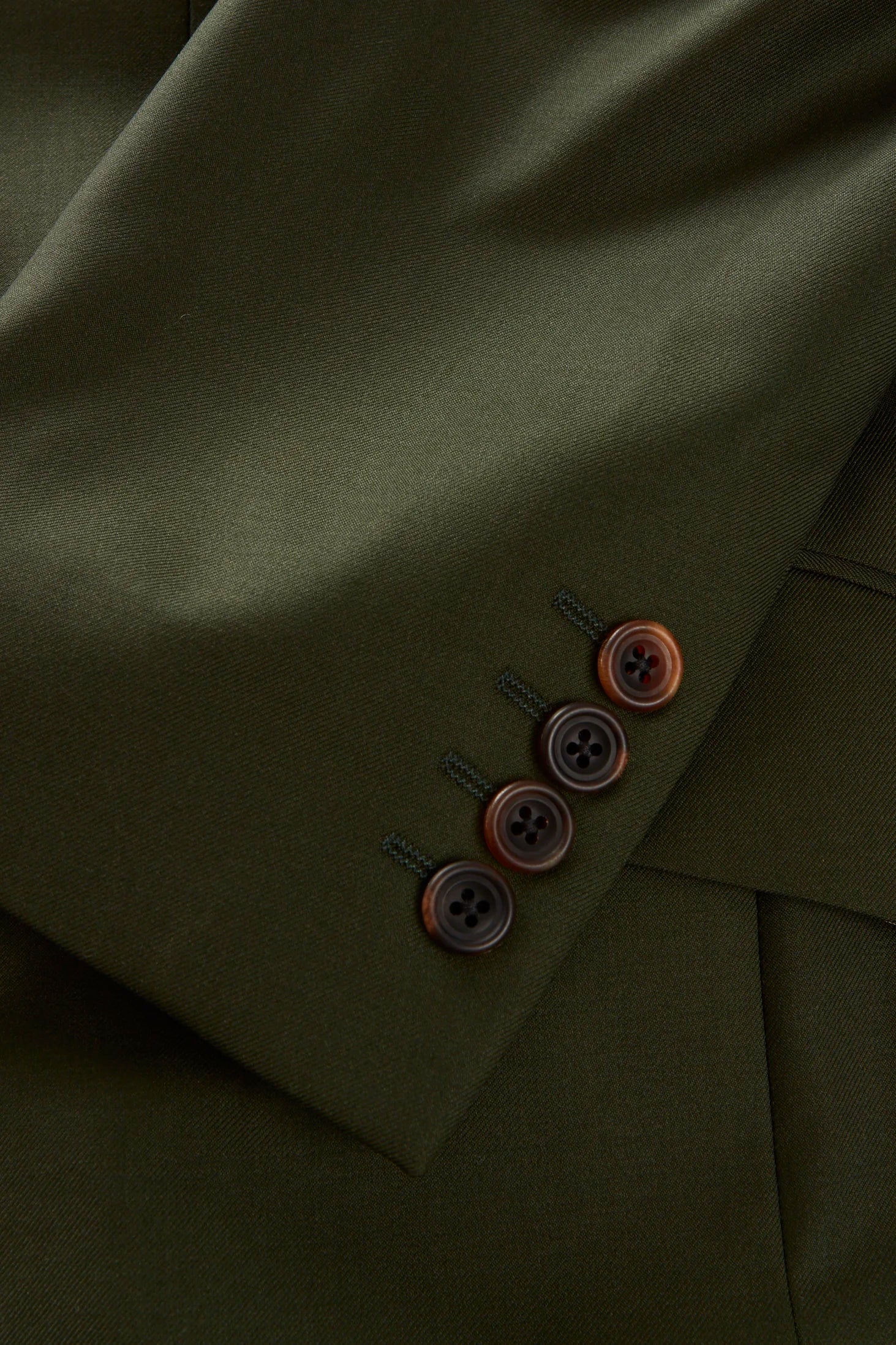 Chapman Suit – Dark Olive Virgin Wool Twill - Image 3