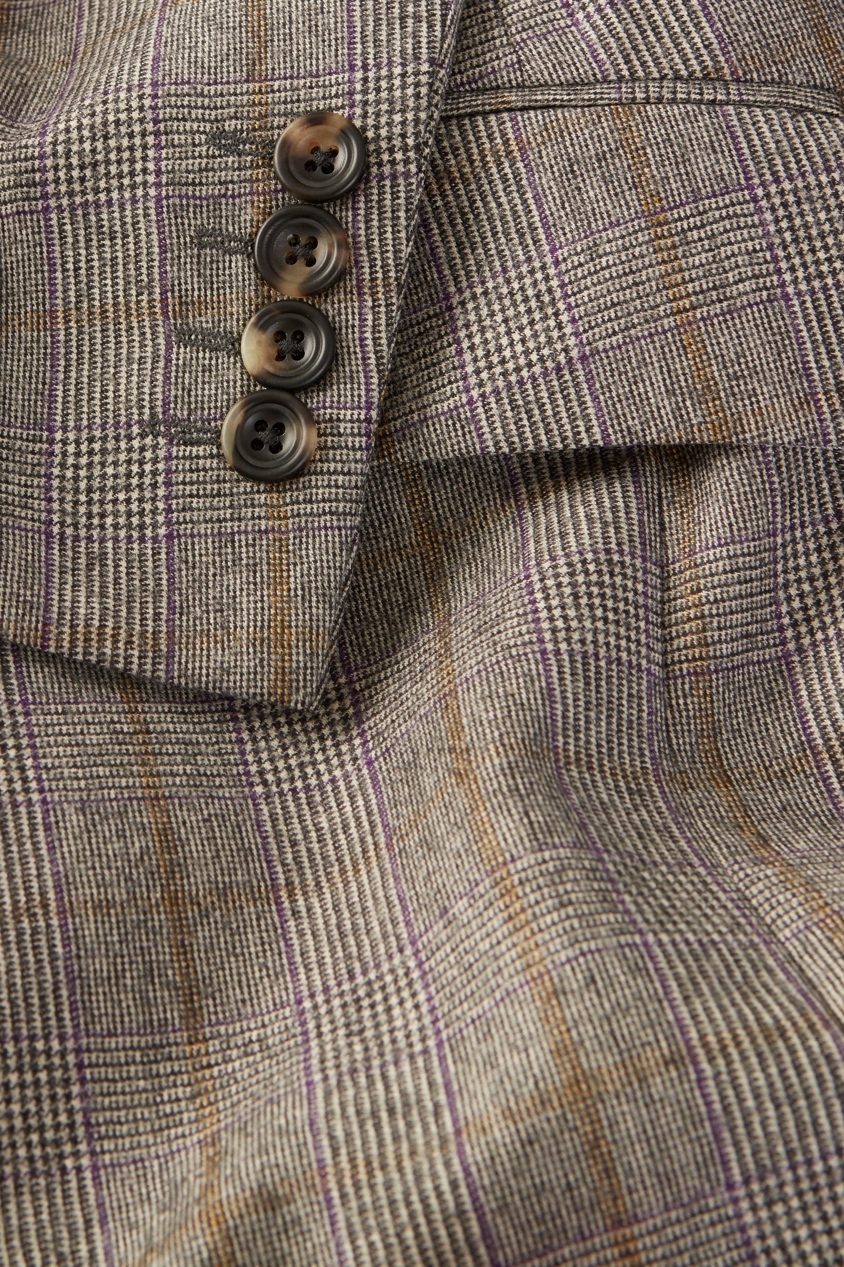 Chapman Suit – Purple & Tan Prince Of Wales Check - Image 3