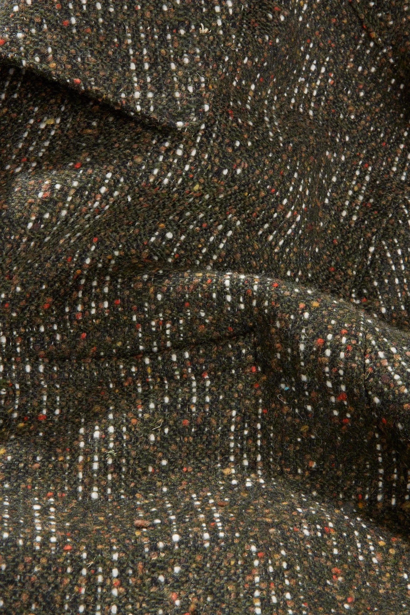 Chore Jacket – Olive Linear Check Wool Blend - Image 2