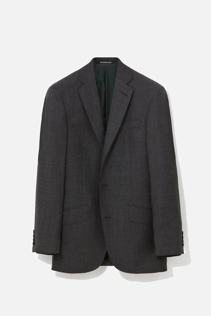Grey Classic Sharkskin Jacket - Image 3