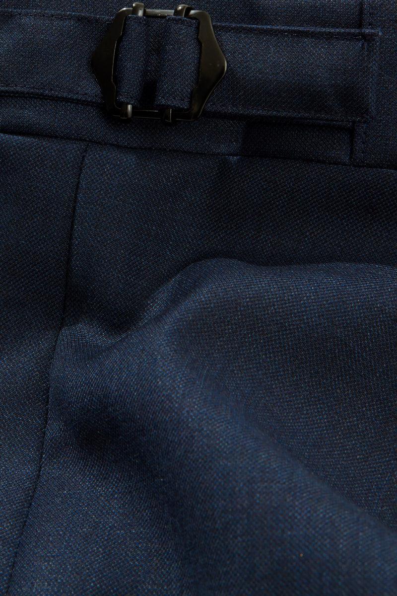 Blue Classic Sharkskin Trousers - Image 4