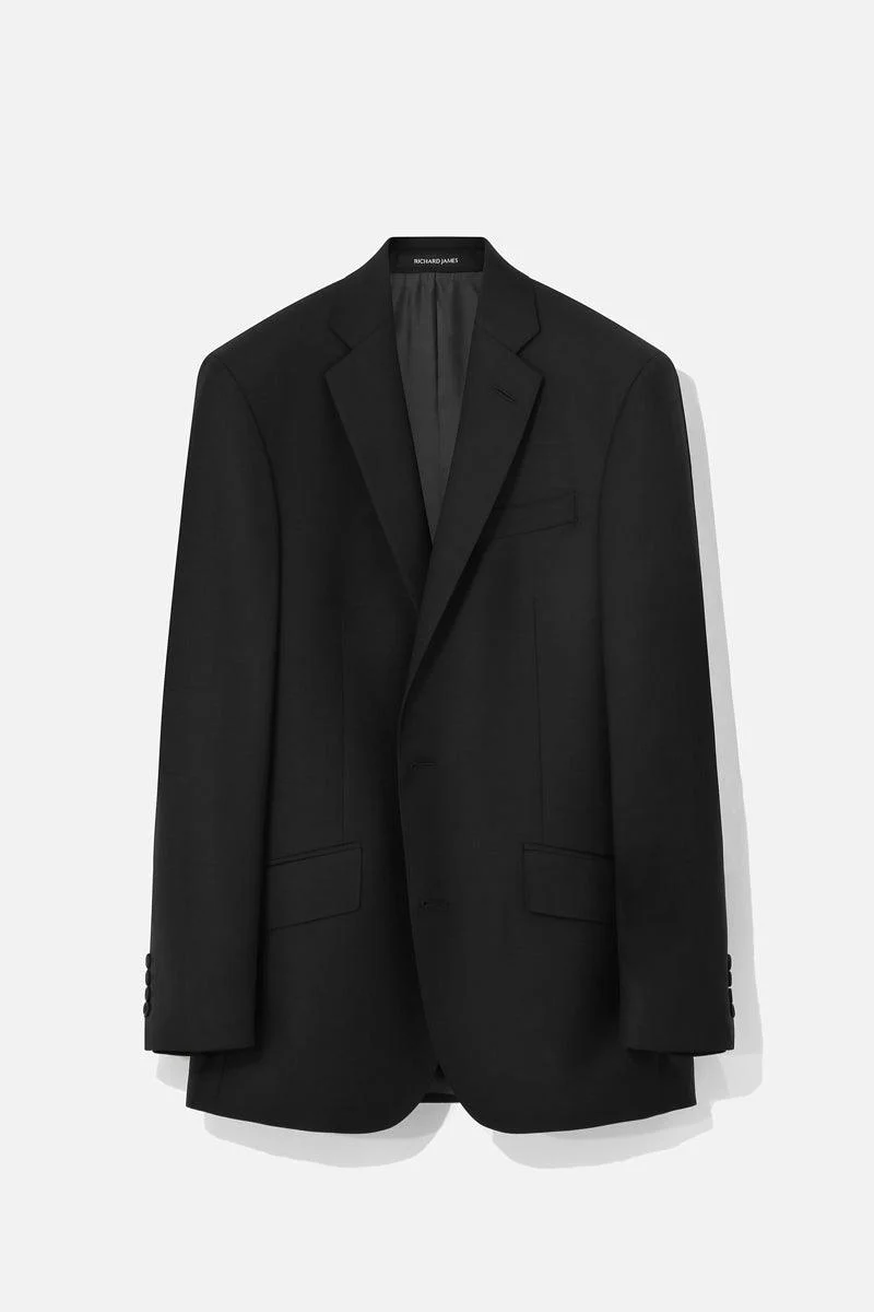 Black Classic Twill Jacket - Image 3