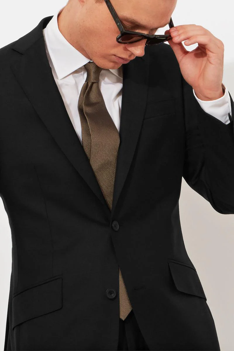Black Classic Twill Jacket - Image 4