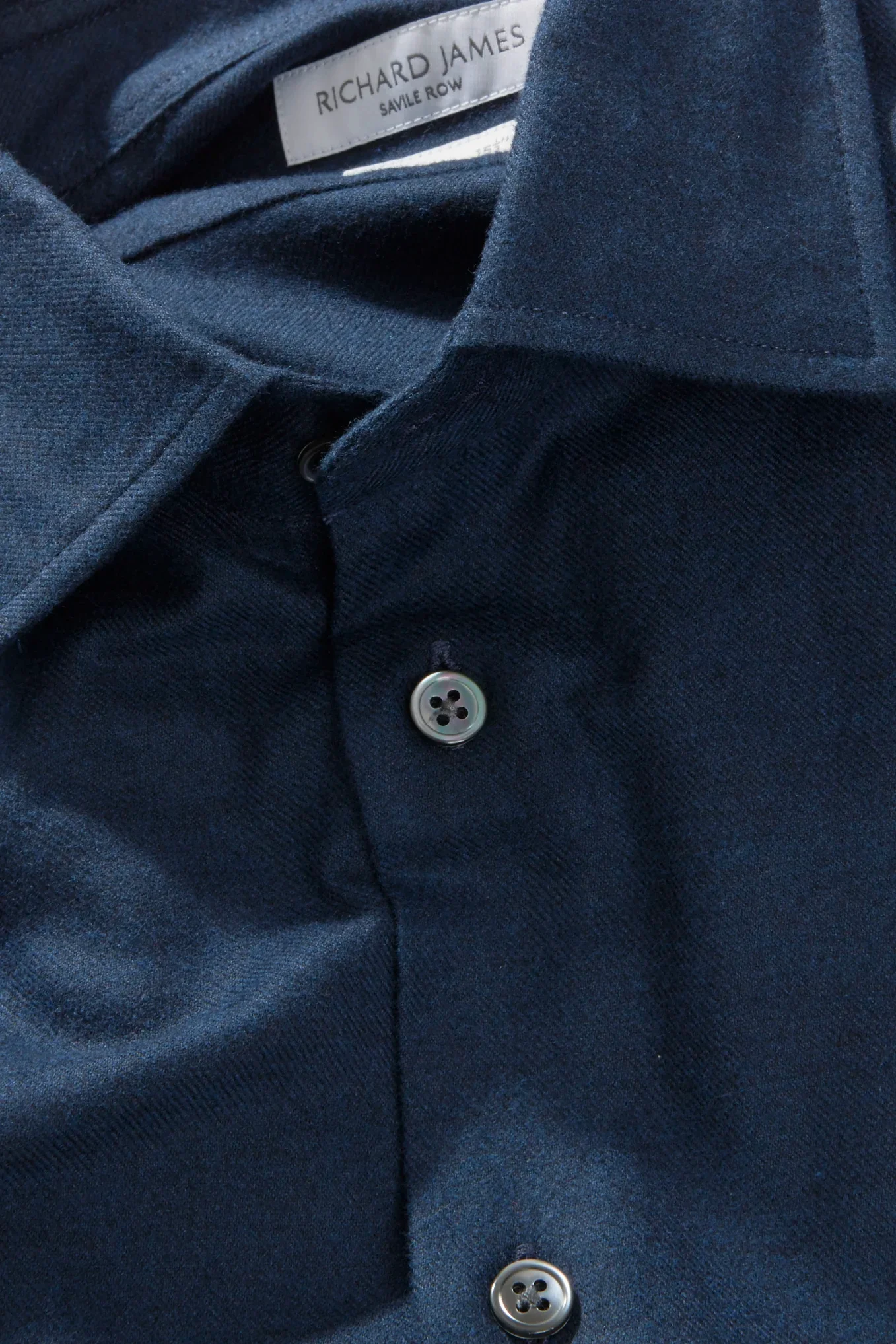 Contemporary Shirt – Indigo Cotton Flannel - Image 2