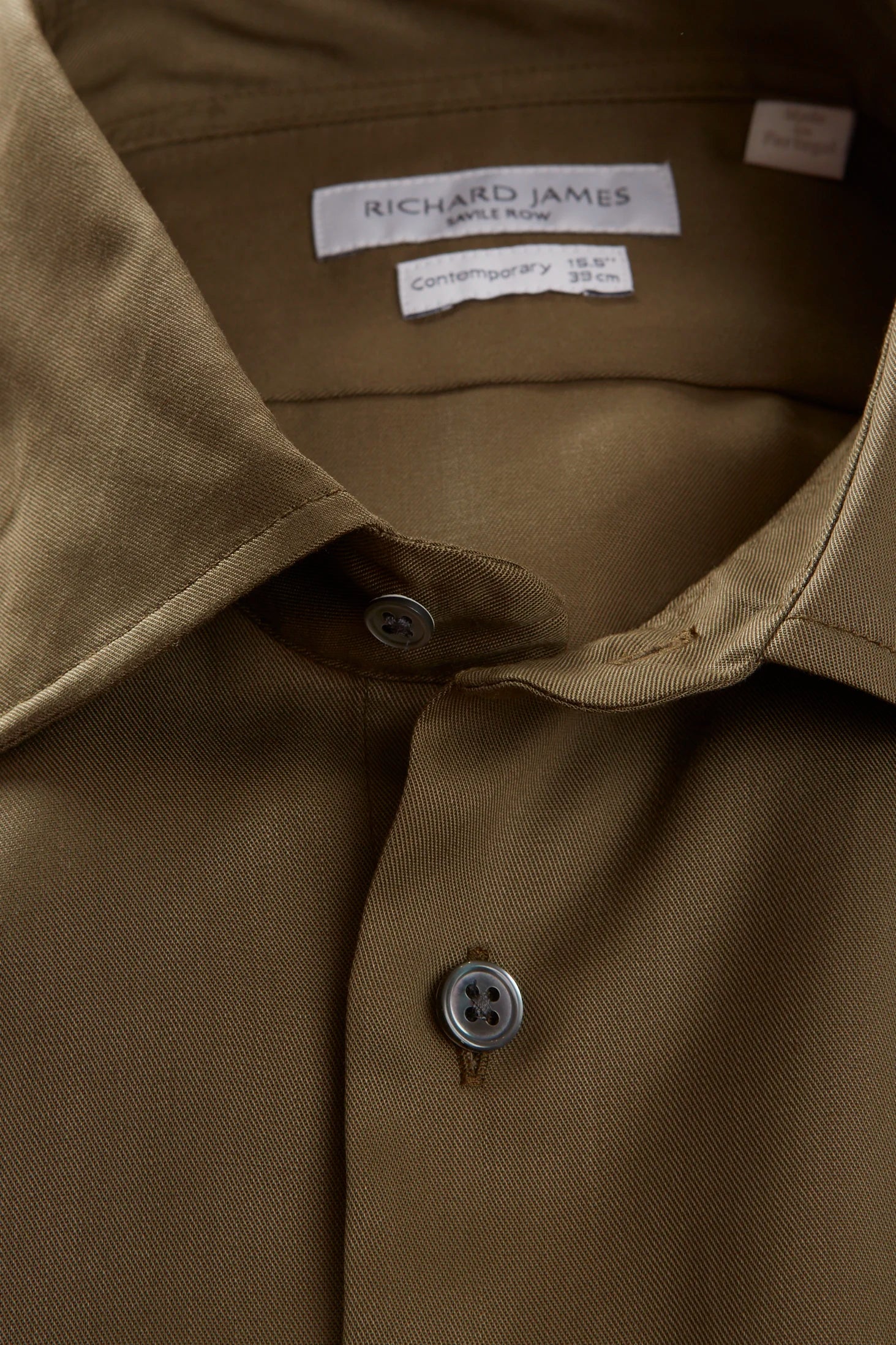 Contemporary Shirt – Olive Lenzing Twill - Image 2