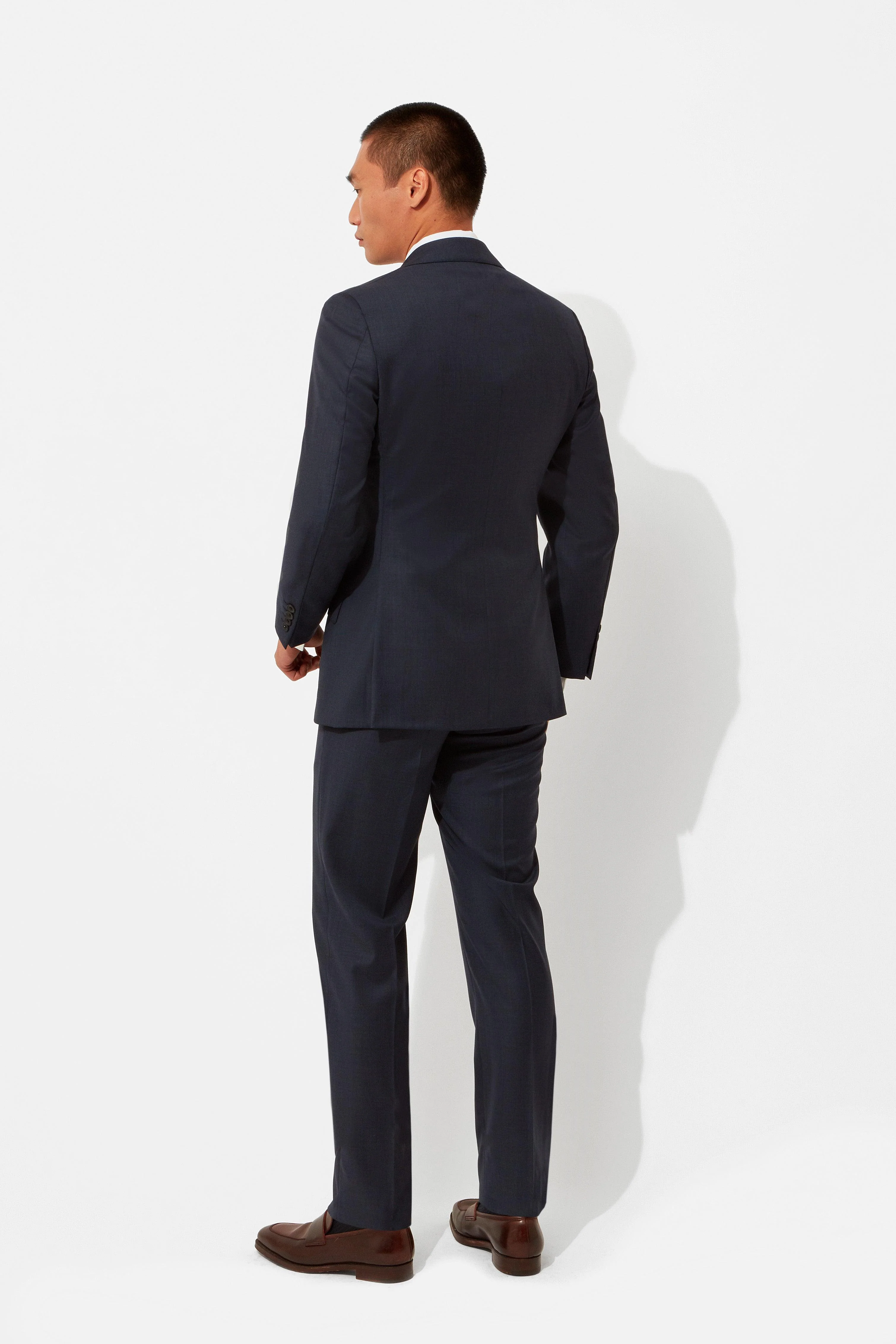Dark Blue Sharkskin Suit - Image 5