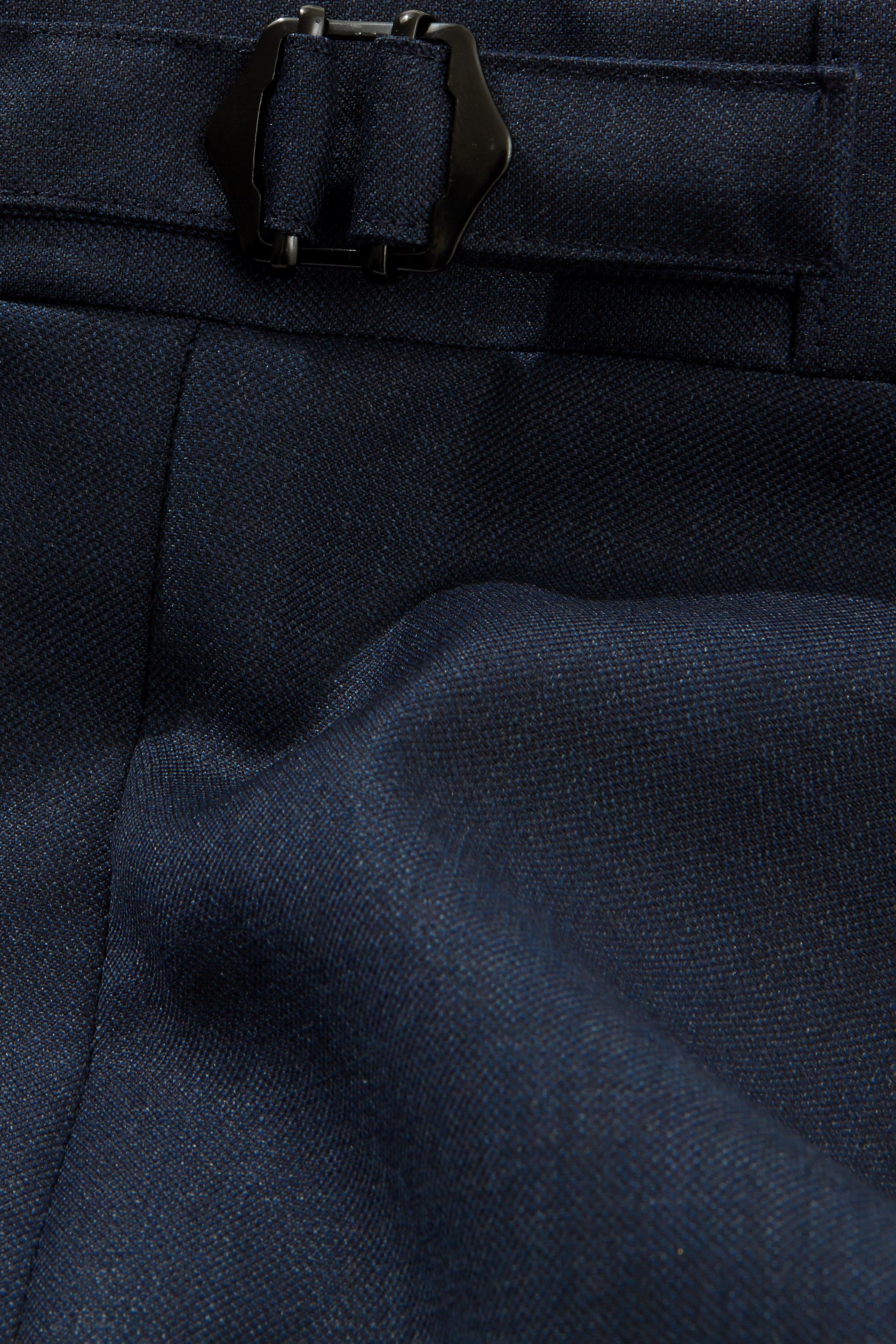 Dark Blue Sharkskin Suit - Image 7