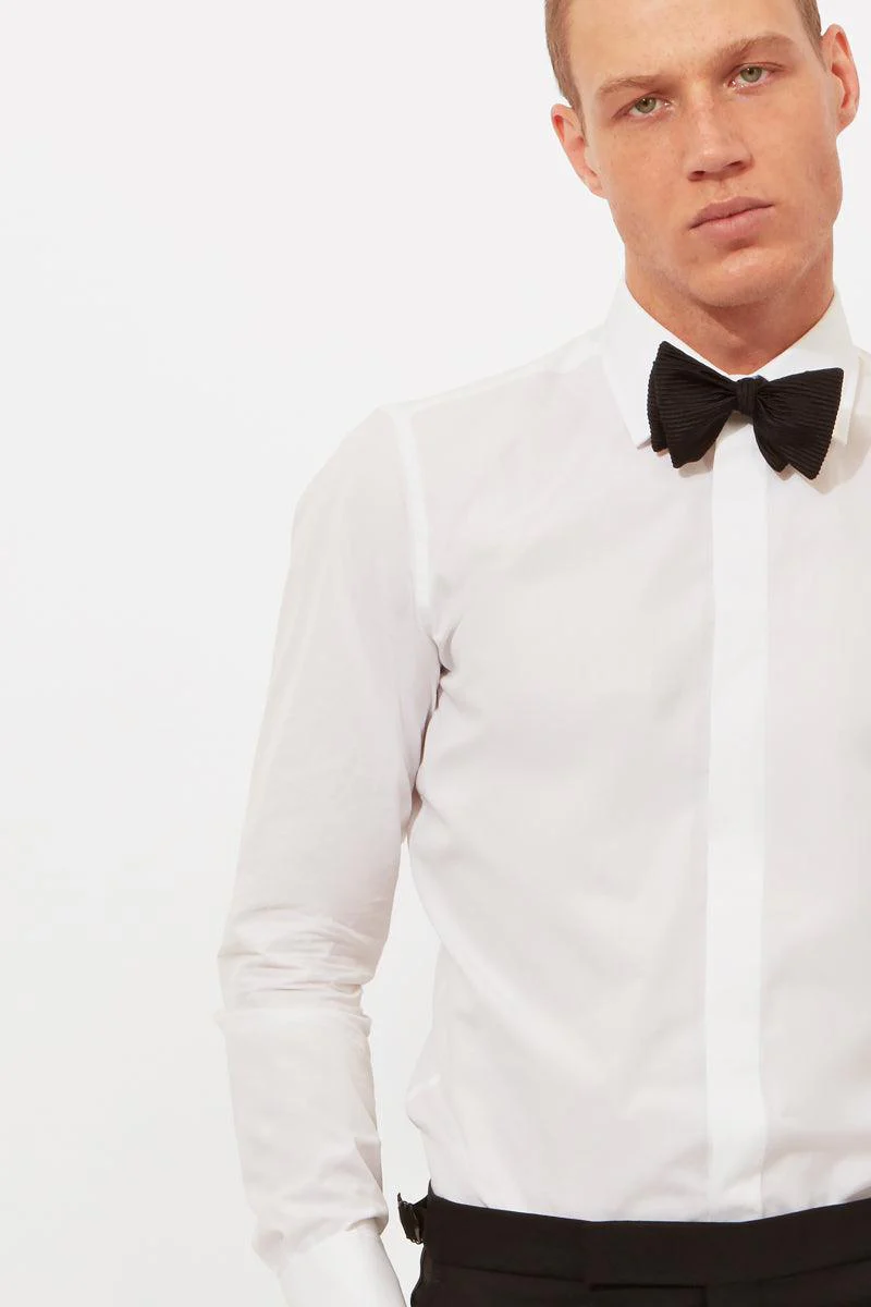 Fly Front Double Cuff Poplin Cotton Shirt - Image 3