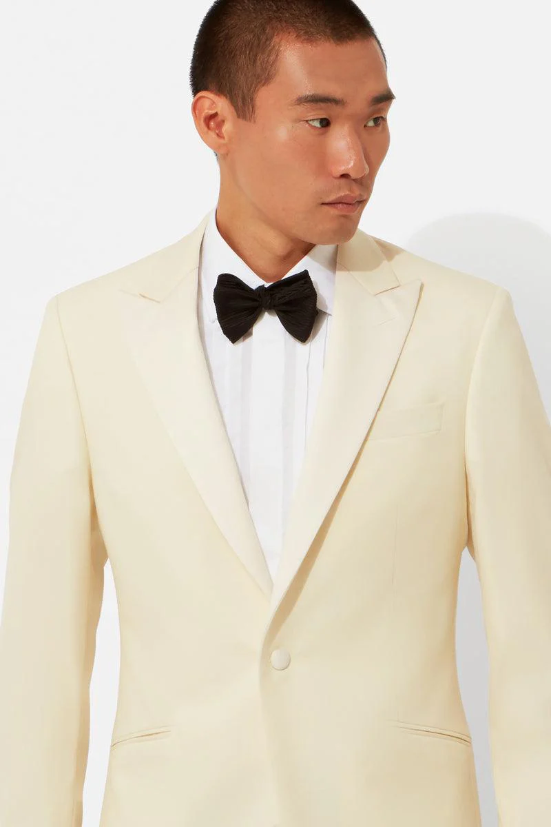 Ivory Peak Lapel Evening Suit - Image 4