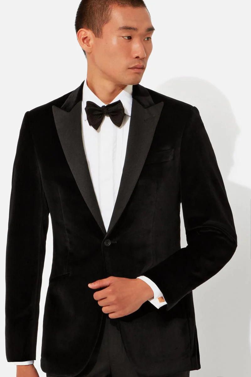 Peak Lapel Velvet Jacket - Image 4