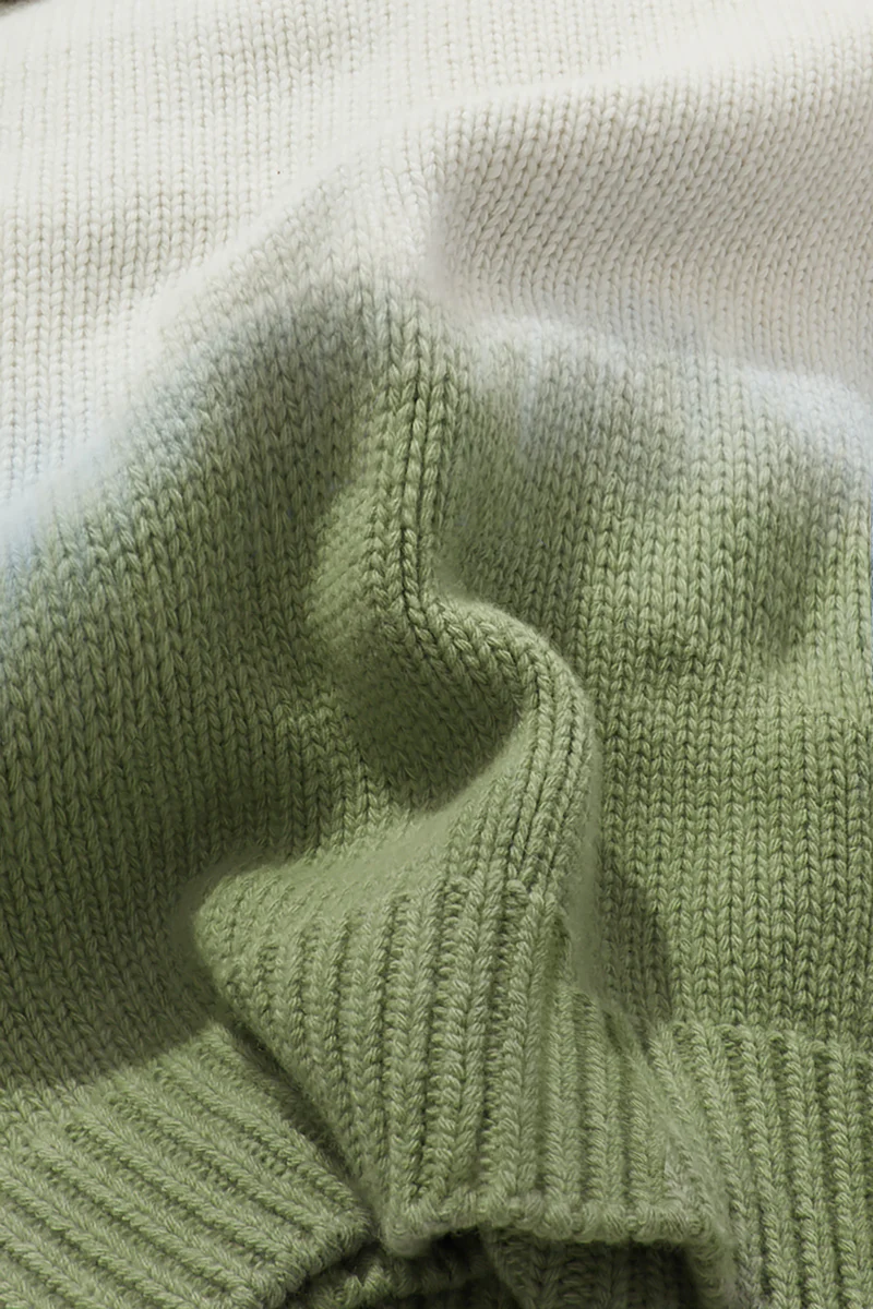 ROLL NECK – GREEN DIP-DYED - Image 4