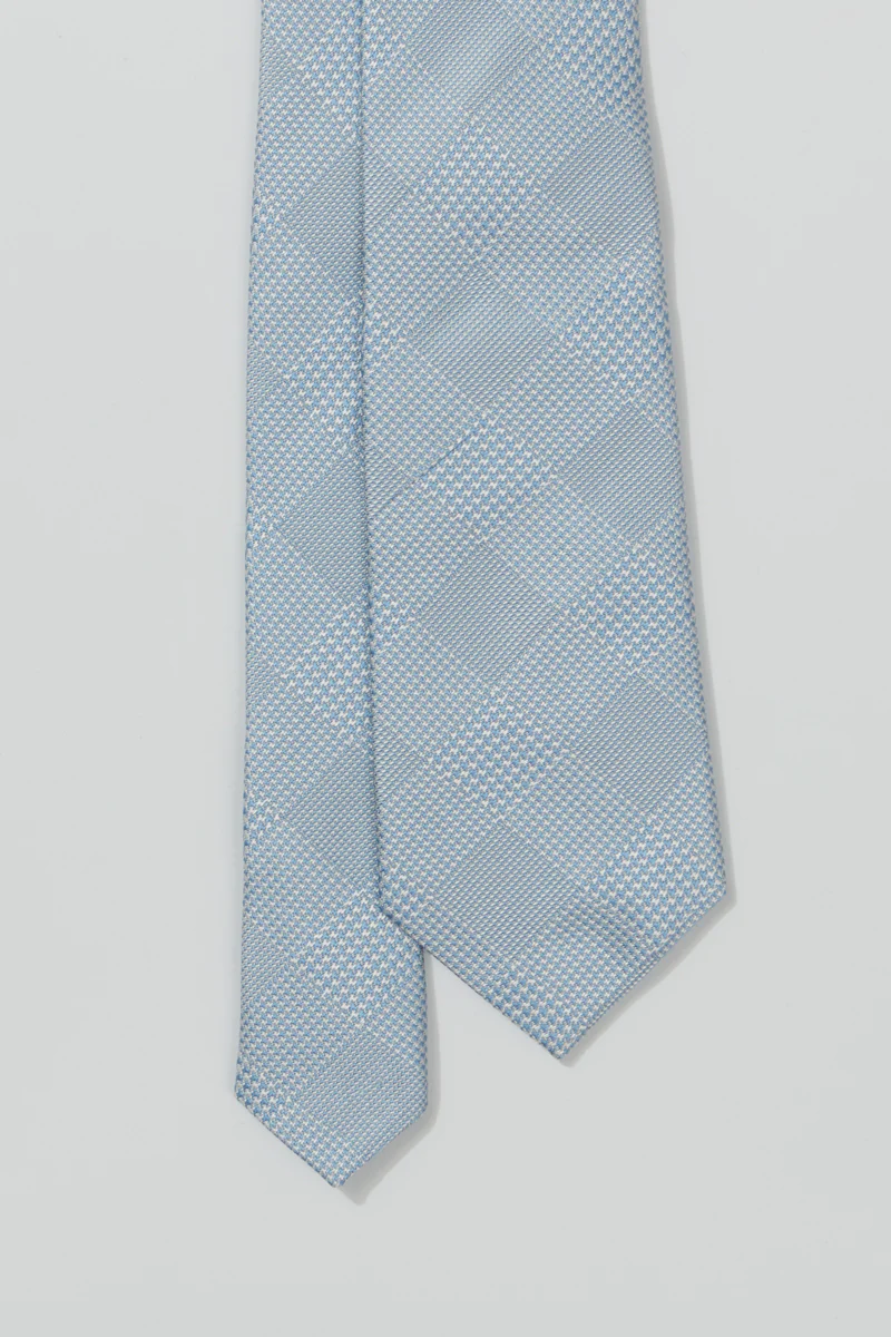Tie – Sky Blue Prince Of Wales Check
