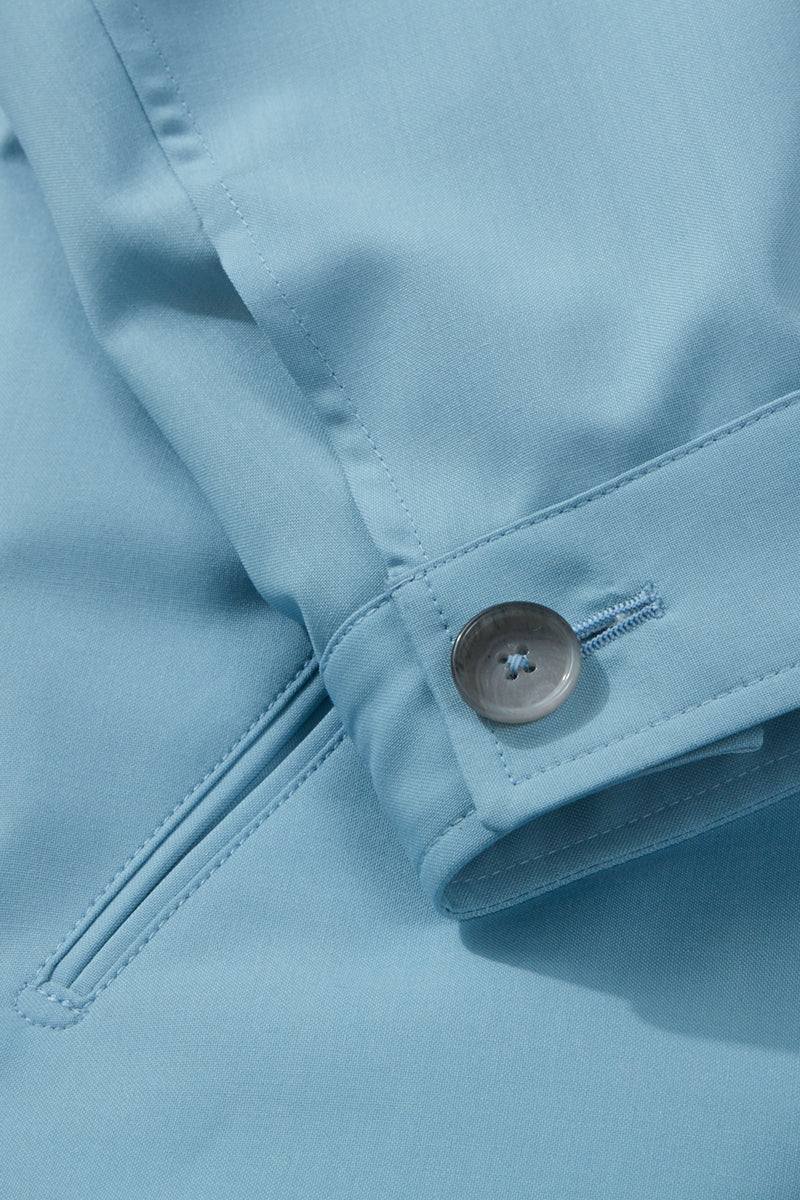 Zip Blouson – Sky Blue Wool & Mohair - Image 5
